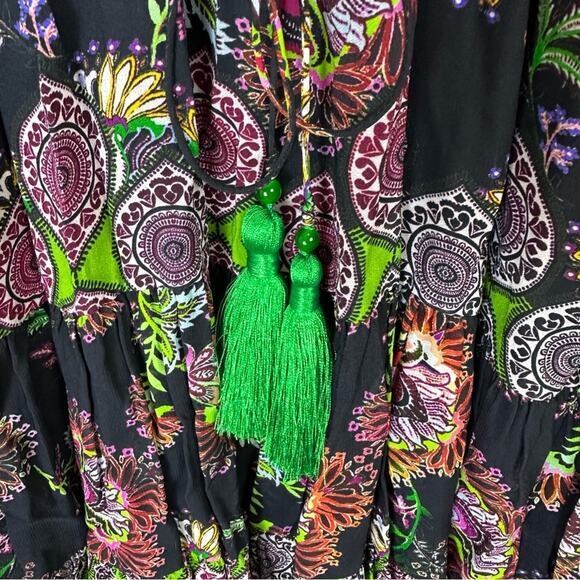 Alexis Holli Floral Mini Dress Women's XS Black Multicolor Midnight Bloom‎ New - Picture 7 of 12